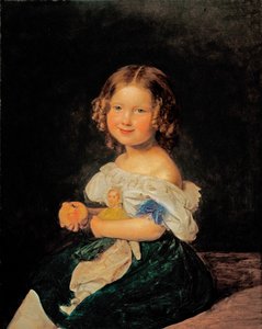La hija del Sr. y la Sra. Werner de Ferdinand Georg Waldmuller