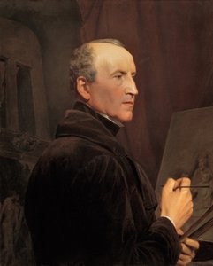 Autorretrato frente al caballete de Ferdinand Georg Waldmuller