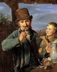 Jornalero con su hijo de Ferdinand Georg Waldmuller