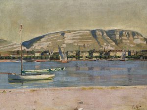 Puerto de Ginebra y el Saleve de Ferdinand Hodler