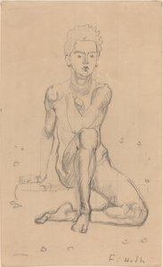 Héctor Posando Desnudo de Ferdinand Hodler