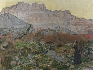 La visión (paisaje montañoso) de Ferdinand Hodler