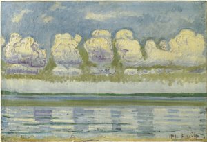 Lago de Ginebra con el Jura suizo, 1909 de Ferdinand Hodler
