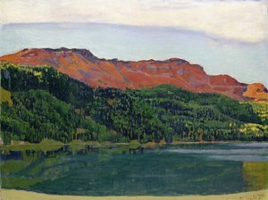 Lago Silvaplana con Piz Corvatsch de Ferdinand Hodler