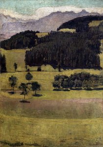 Paisaje, Robles en Stockhorn, 1898 de Ferdinand Hodler