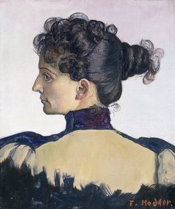 Retrato de Mademoiselle Berthe Jacques, esposa del artista de Ferdinand Hodler