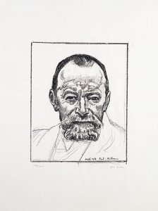 Autorretrato, c. 1916-8 de Ferdinand Hodler