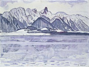 Stockhorn nevado, 1913-1914 de Ferdinand Hodler