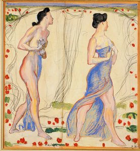 Estudio para "Die Cempfindung I", c.1901-02 de Ferdinand Hodler