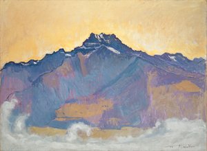 Las Dents du Midi vistas desde Chesières, 1912 de Ferdinand Hodler
