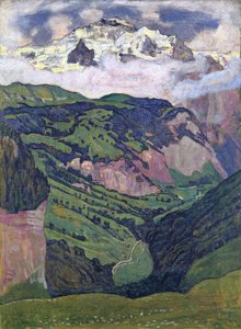 La Jungfrau vista desde Isenfluh, 1902
