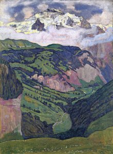 La Jungfrau vista desde Isenfluh, 1902
