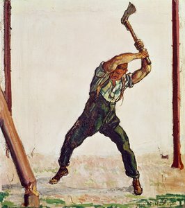 El leñador, 1910 de Ferdinand Hodler