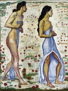Dos mujeres en flores, emoción 1a, 1901-1906 de Ferdinand Hodler