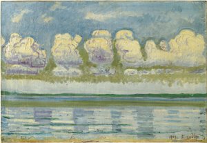 Vista del lago de Ginebra y el Jura suizo de Ferdinand Hodler