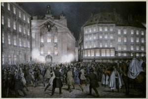 MARZREVOLUTION: Los estudiantes toman las armas en vísperas del 13 de marzo de Ferdinand Hofbauer
