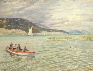 En el lago (óleo sobre lienzo) de Ferdinand Joseph Gueldry
