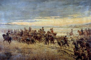 La víspera de la batalla de Montmirail 10/02/1814 Pintura de Ferdinand Joseph Gueldry (1858-1945) 1903-1904 Sol. 1,3x3,5 m París, Museo del Ejército ¡Atención! La utilización de esta obra puede estar sujeta a una solicitud de autorización de terceros o a t