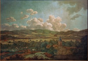 Vista de Aschaffenburg hacia Goldbach de Ferdinand Kobell