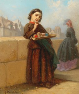 Chica con cerillas a orillas del Sena de Ferdinand Marohn