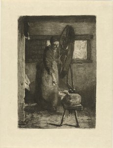 solterona en el trabajo En el trabajo (título en el objeto) de Ferdinand Oldewelt