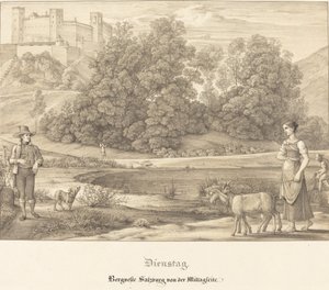 Martes - La fortaleza de Salzburgo desde el lado del mediodía