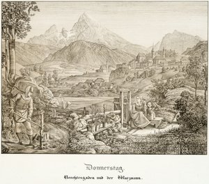 Jueves: Berchtesgaden y el Watzmann de Ferdinand Olivier