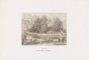 Martes. Fortaleza montañosa de Salzburgo desde el lado sur de Ferdinand Olivier