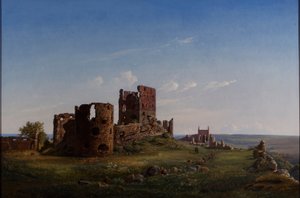 Vista del castillo en ruinas de Hammershus