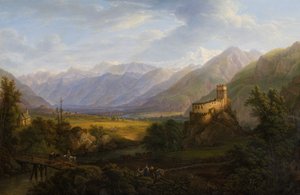 El Glurnsertal con el Adige en Tirol de Ferdinand Runk