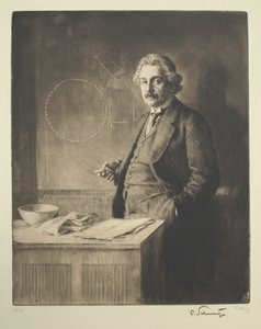 Retrato de Albert Einstein 1879-1955, 1921 de Ferdinand Schmutzer