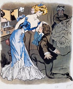 Les Demi-mondaines, poeta Innamorato, caricatura en 1908 (ilustración)