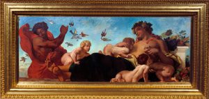 Agricultura Una madre amamantando a sus hijos de Ferdinand Victor Eugene Delacroix
