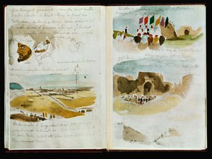 Carnés de Marruecos - Llegada a Meknes ... de Ferdinand Victor Eugene Delacroix