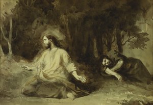 Cristo en el Monte de los Olivos de Ferdinand Victor Eugene Delacroix