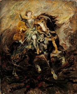 Clorinde interviniendo para salvar a Olinde y Sophronia de Ferdinand Victor Eugene Delacroix