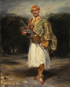 El conde Demetrio de Palatiano en traje de Suliot, sin fecha (óleo sobre tela) de Ferdinand Victor Eugene Delacroix
