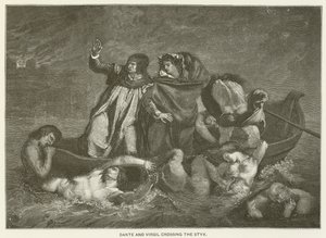 Dante y Virgilio cruzando el Estigia de Ferdinand Victor Eugene Delacroix