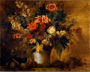 Flores y frutas de Ferdinand Victor Eugene Delacroix