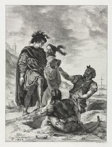 Hamlet: Hamlet y Horacio con los Sepultureros de Ferdinand Victor Eugene Delacroix