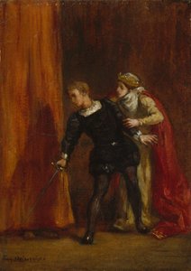Hamlet y su madre, 1849 de Ferdinand Victor Eugene Delacroix