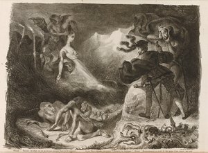 Ilustración para el Fausto de Goethe, 1828 de Ferdinand Victor Eugene Delacroix