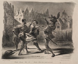 Ilustraciones para Fausto: Duelo de Fausto y de Valentín