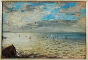 La mer vu des hauteurs de Dieppe - el mar visto
desde Dieppe ... de Ferdinand Victor Eugene Delacroix