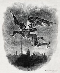 Mefistófeles de Ferdinand Victor Eugene Delacroix
