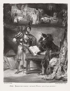 Mefistófeles apareciendo a Fausto de Ferdinand Victor Eugene Delacroix