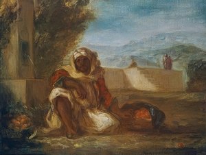 Vendedor de naranjas en Marruecos, c1835 de Ferdinand Victor Eugene Delacroix