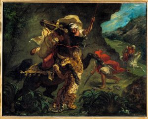 Orientalismo: La caza del tigre de Ferdinand Victor Eugene Delacroix