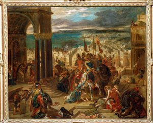 Captura de Constantinopla por los cruzados ... de Ferdinand Victor Eugene Delacroix