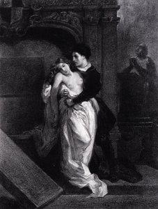 Romeo y Julieta - grabado de Eugene Delacroix